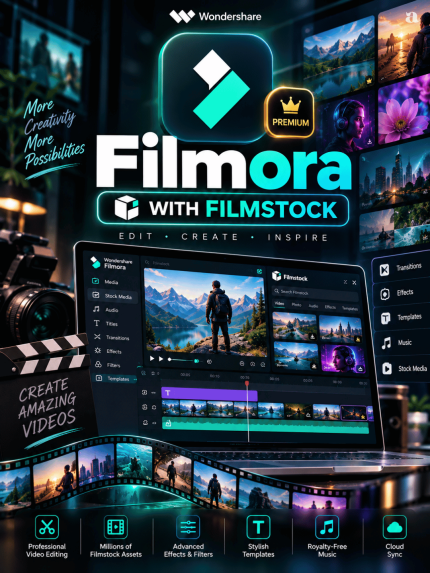 Buy Filmora Premium With Filmstock For 1 Year Price in Bd