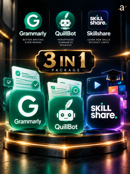 Gam_marly+Quillbot+skillshare 3 items Combo1 Month