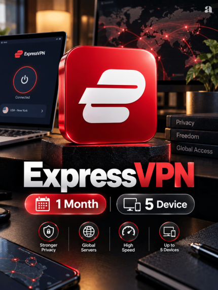 Ex+pr@ssVPN Subscription Buy in BD – 1 Month (5 Device Access, Ultra-Fast Lightway Protocol)