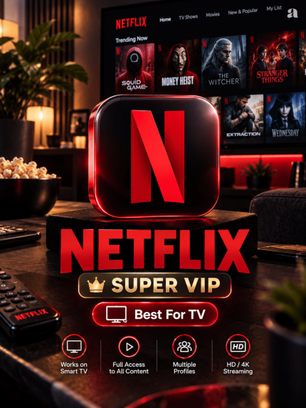 Netflix Super VIP Subscription Buy in BD – 4K Ultra HD (Best for Smart TV, TV Box & Firestick)